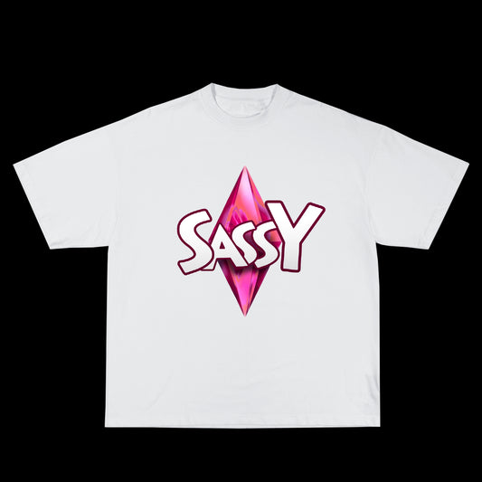 SASSY SIMS TEE (WHITE)