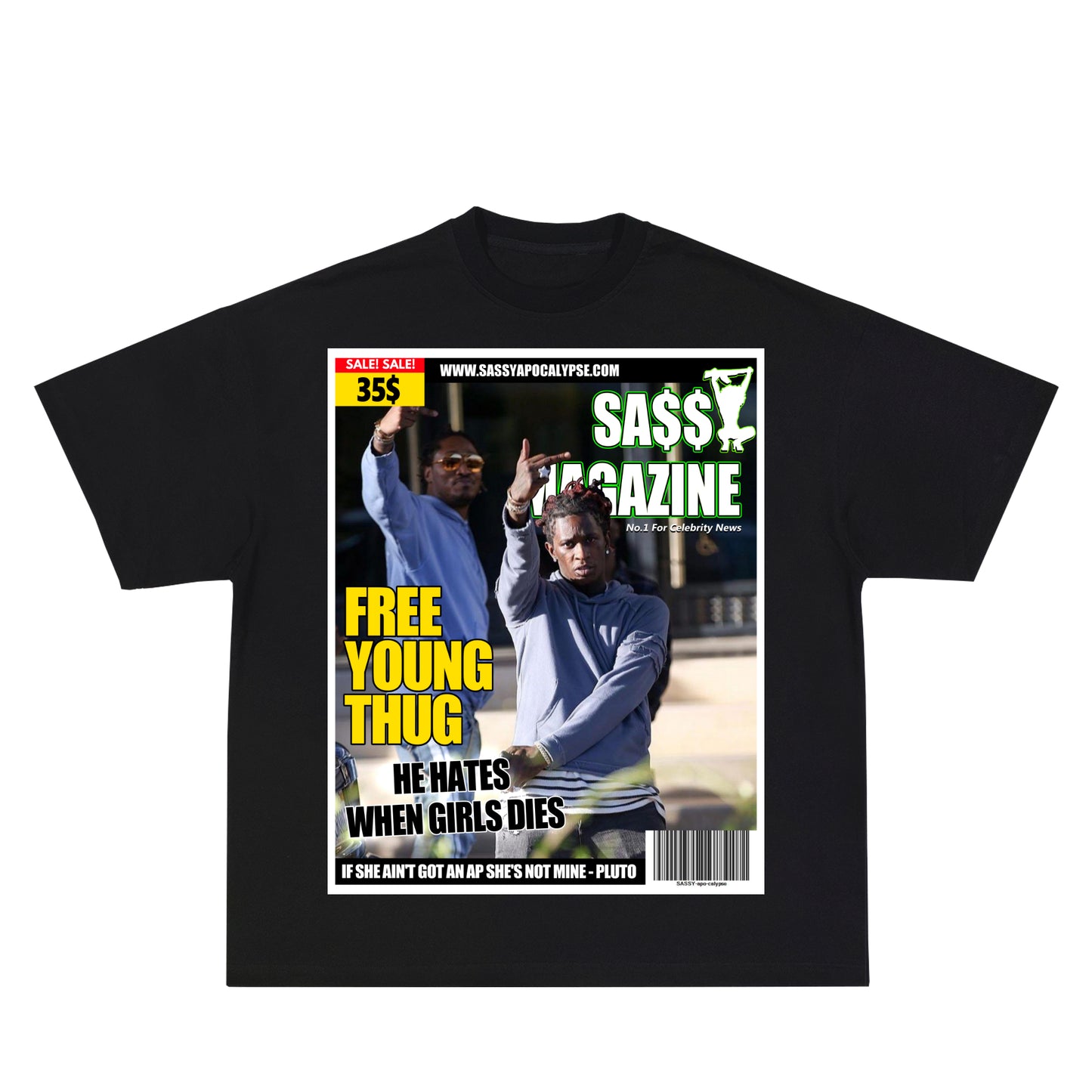 FREE YOUNG THUG MAGAZINE TEE (BLACK)